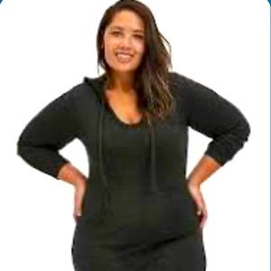 Torrid: Olive Long Sleeve Hoodie Dress - NWT